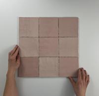 Moos Pink glans handvorm 13x13 - thumbnail