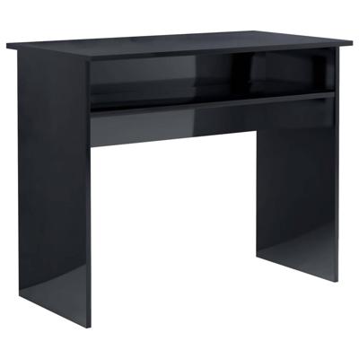 Vidaxl Bureau 90x50x74 Cm Spaanplaat Hoogglans Zwart Vidaxl Bureau 90x50x74 Cm Spaanplaat Hoogglans Zwart