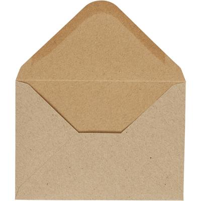 Creativ Company Enveloppen, afmeting envelop 11,5x16 cm, 110 gr, naturel, 10 stuk/ 1 doos - thumbnail