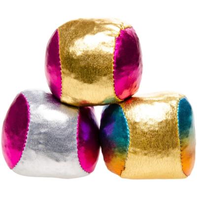 LG Imports jongleerballen space metallic 3 delig 4cm