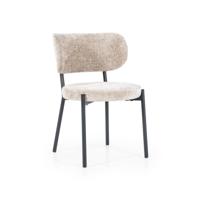 By-Boo Eetkamerstoel 'Oasis' Chenille, kleur Taupe - thumbnail