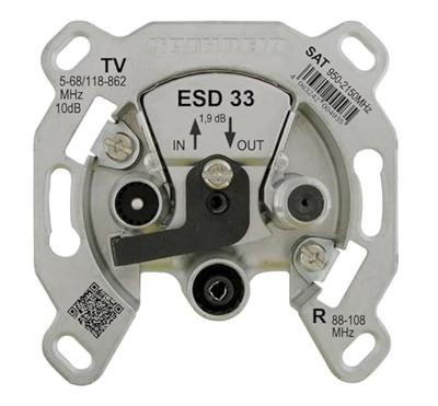 Kathrein ESD 33 Antennedoos BK, Satelliet, TV, FM Inbouw (in muur) Loop-through outlet Kathrein ESD 33 Antennedoos BK, Satelliet, TV, FM Inbouw (in muur) Loop-through outlet