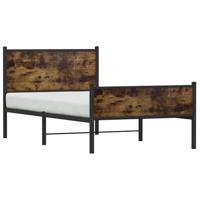 Bedframe zonder matras metaal gerookt eikenkleurig 107x203 cm - thumbnail