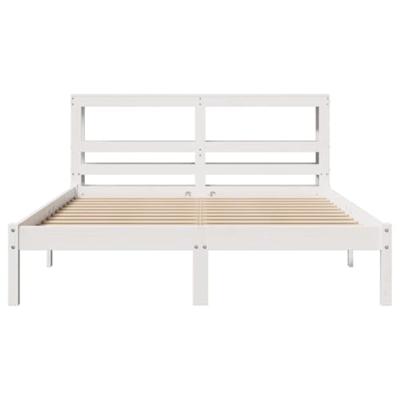 Bedframe zonder matras massief grenenhout wit 140x190 cm Bedframe zonder matras massief grenenhout wit 140x190 cm