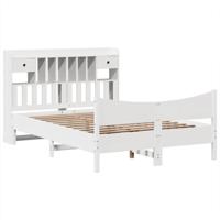 Bedframe zonder matras massief grenenhout wit 140x200 cm - thumbnail
