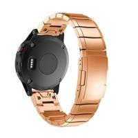 By Qubix - Stainless steel schakelband - Rosé goud - Compatible met Garmin Fenix 8-43mm - Compatible Garmin bandje - Bandbreedte: 20mm - thumbnail