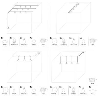 Lamphouder Creative Zwart E27