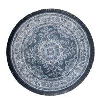 Dutchbone Rond Vloerkleed 'Bodega' 175cm, kleur Blue - thumbnail