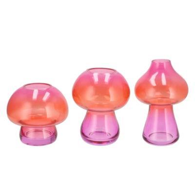 Daan Kromhout Vaas nova roze 20 cm 3 assorti | 6 stuks