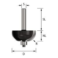 ENT Holprofielfrees HM R9.5 met lager, Kolf 12mm - 7914734 - thumbnail