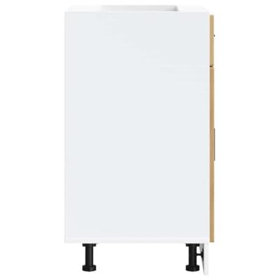 Keuken onderkast "Porto" bewerkt hout artisanaal eikenkleur