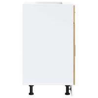 Keuken onderkast "Porto" bewerkt hout artisanaal eikenkleur - thumbnail