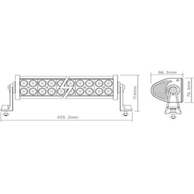 Berger & Schröter Werkschijnwerper 12 V, 24 V 72 W 20197 Nabijgebied belichting (b x h x d) 405 x 115 x 85 mm 4600 lm 6000 K