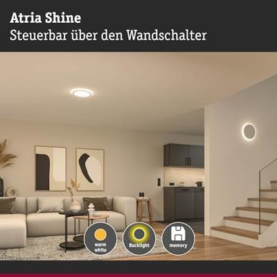 Paulmann Atria Shine 71189 LED-plafondlamp 19 W Warmwit Wit Paulmann Atria Shine 71189 LED-plafondlamp 19 W Warmwit Wit