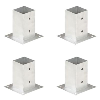 VidaXL Paalankers 4 st 81 mm gegalvaniseerd metaal VidaXL Paalankers 4 st 81 mm gegalvaniseerd metaal
