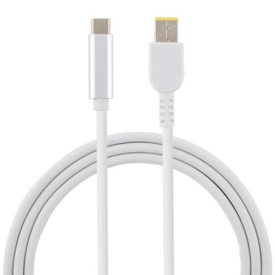 USB-C/type-C naar grote vierkante mannelijke laptop stroom oplaadkabel voor Lenovo kabel lengte: ongeveer 1 5 m (wit)