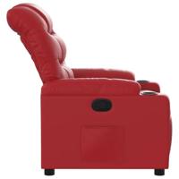 Fauteuil verstelbaar kunstleer rood - thumbnail