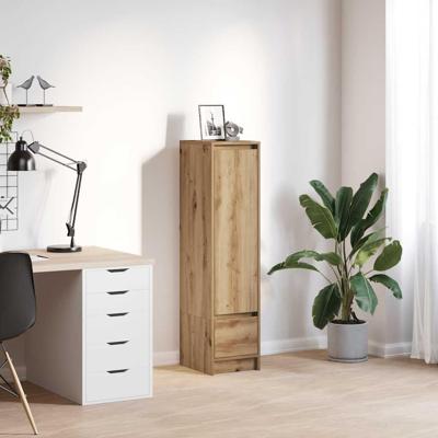 Highboard 29,5x34x119,5 cm spaanplaat eikenkleurig eikenkleurig Highboard 29,5x34x119,5 cm spaanplaat eikenkleurig eikenkleurig