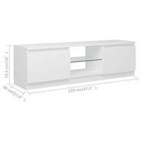 Tv-meubel met LED-verlichting 120x30x35,5 cm wit - thumbnail