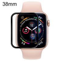 Voor Apple Watch 38mm zachte PET film volledige cover Screen Protector (zwart) - thumbnail