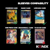 Kaarthoesjes - Konix - Matte hoesjes 66 x 91 mm, wedstrijdformaat - 100 hoesjes - Magic: The Gathering, Pokémon - Turkooisblauw - thumbnail