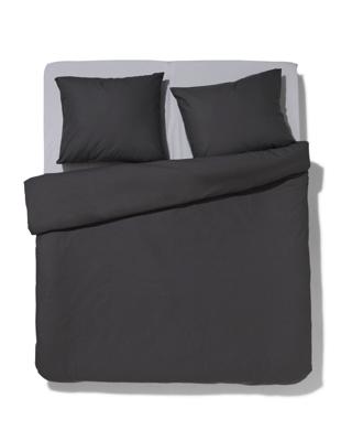 HEMA Dekbedovertrek 240x200/220cm zacht katoen donkergrijs (donkergrijs)