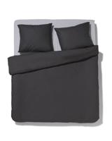 HEMA Dekbedovertrek 240x200/220cm zacht katoen donkergrijs (donkergrijs) - thumbnail