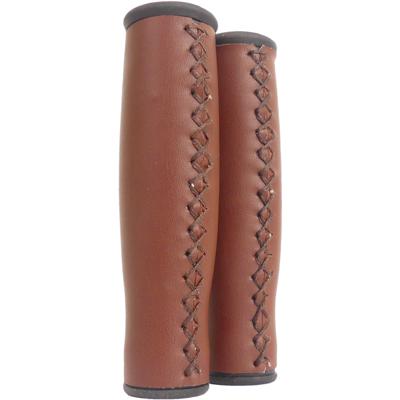 Edge Handvatset city leer - 135/135mm - donkerbruin Edge Handvatset city leer - 135/135mm - donkerbruin