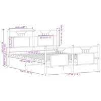Bedframe zonder matras hout sonoma eikenkleurig 140x190 cm - thumbnail