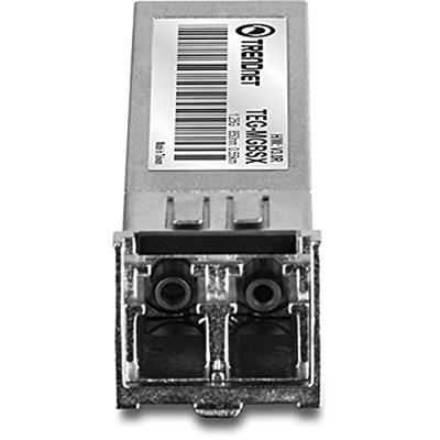 TRENDnet TEG-MGBSX Gigabit SFP LC module, multi-mode, mini-GBIC, tot 550 m, compatibel met standaard SFP-sleuven, verwisselbaar in continu gebruik