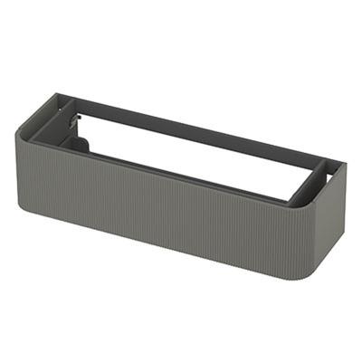 INK - Afgeronde Onderkast Gelakt 1 Lade Softclose met Gefreesd Front Tbv Grepen - 1400x450x350 Mm - Mat Beton Groen