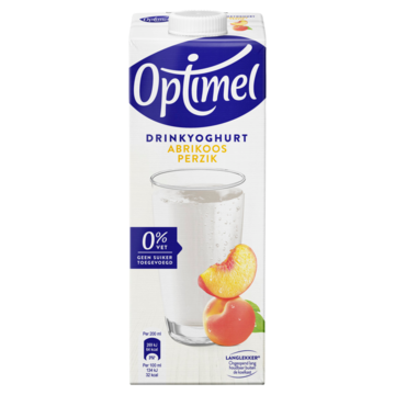 Drinkyoghurt Optimel Langlekker perzik abrikoos 1liter