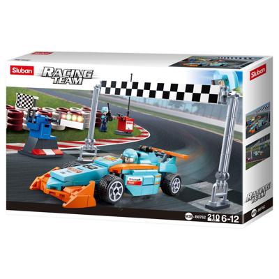 Sluban Racing Car with straight bouwstenen set