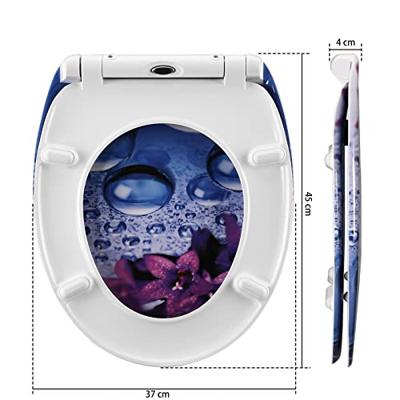Toiletzitting regendruppels met soft close mechanisme - thumbnail