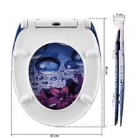 Toiletzitting regendruppels met soft close mechanisme - thumbnail