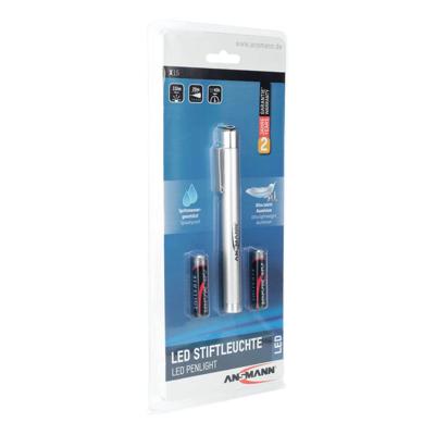 Ansmann 1600-0169 X15 Penlight werkt op batterijen LED 15 lm 13.38 cm Zilver Ansmann 1600-0169 X15 Penlight werkt op batterijen LED 15 lm 13.38 cm Zilver