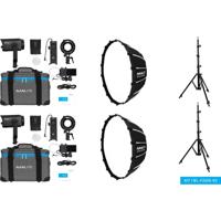 Nanlite Forza 60 II LED dual kit (w/ light stand and softbox) - thumbnail