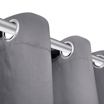 VidaXL Gordijnen met metalen ringen 135 x 245 cm 2 stuks (grijs)