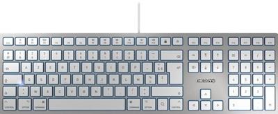 CHERRY KC 6000 SLIM FOR MAC toetsenbord Kantoor USB AZERTY Frans Zilver