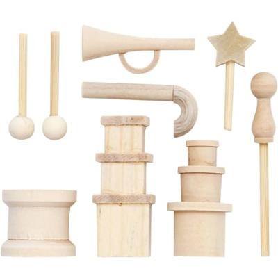 Creativ Company Kleine houten accessoires voor decoratie set, 13dlg.