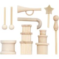 Creativ Company Kleine houten accessoires voor decoratie set, 13dlg. - thumbnail
