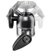 Mantona Basic kogelkop Small – bijzonder lichte en compacte statiefkop, 180 g, draagvermogen 6 kg, met 3/8 inch en 1/4 inch aansluiting, voor camera, monopod, fotostatief, lampstatief, studiostatief - thumbnail