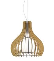 Eglo HanglampTindori 50cm lichtbruin hout - 96214 - thumbnail
