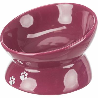 TRIXIE VOERBAK / WATERBAK VERHOOGD BORDEAUX / BES 13 CM 4 ST - thumbnail