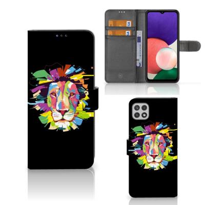 Samsung Galaxy A22 5G Leuk Hoesje Lion Color Samsung Galaxy A22 5G Leuk Hoesje Lion Color