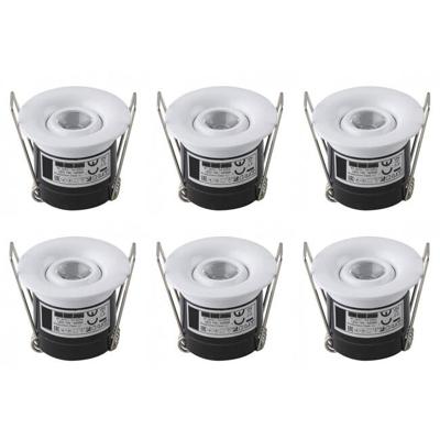 LED Veranda Inbouw Spots 6-Pack - Natuurlijk Wit 4200K - Ø41mm