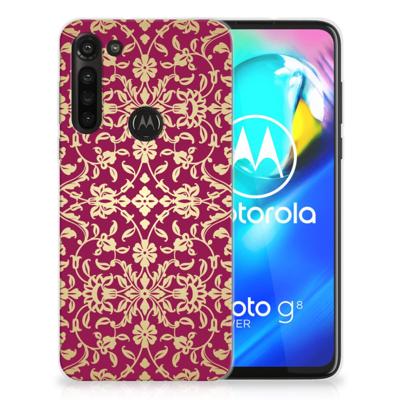 Siliconen Hoesje Motorola Moto G8 Power Barok Pink Siliconen Hoesje Motorola Moto G8 Power Barok Pink