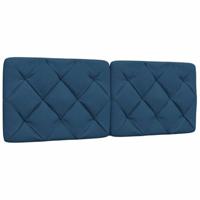 Bedframe zonder matras stof blauw 140x190 cm - thumbnail