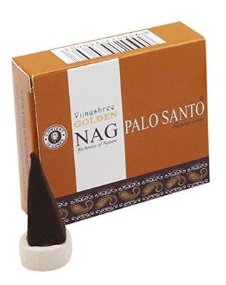 Wierookkegels Golden Nag Palo Santo (12 pakjes van 10 Kegels)