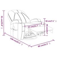 Massagestoel schommelend kunstleer antracietkleurig - thumbnail